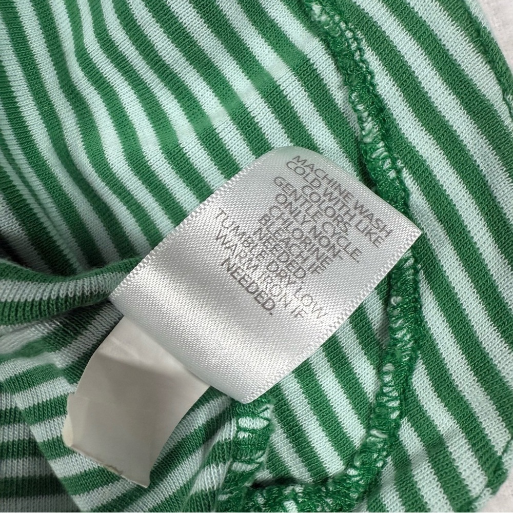 J.Jill 3/4 sleeve Green & Aqua Striped 100% Pima Cotton women large petite - Picture 6 of 7
